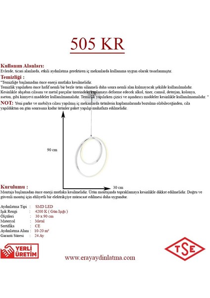 505 Krom LED Avize