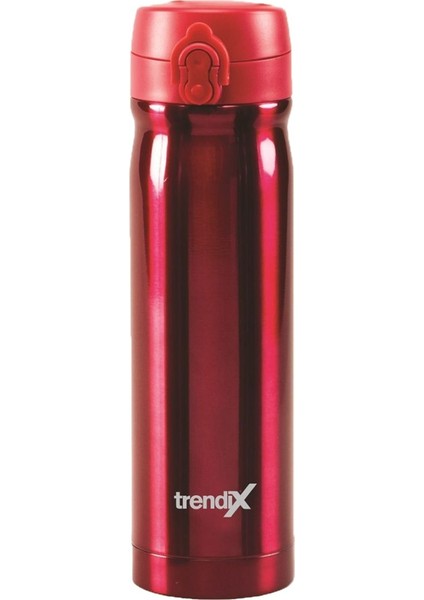 Çelik Içli Termos Özellikli Matara 500 ml Kırmızı