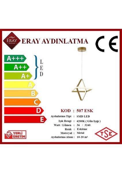507 Eskitme LED Avize