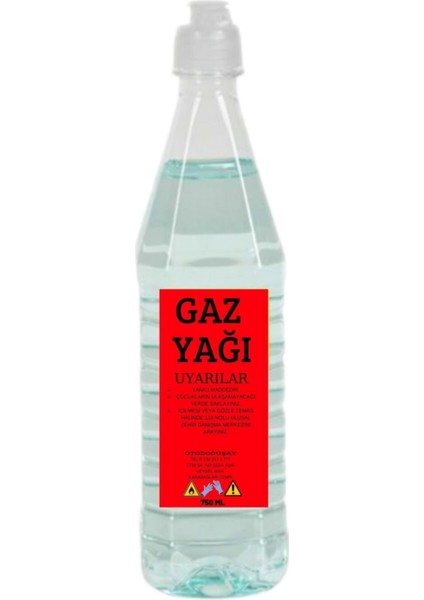 Kuzgun Online Shop 3' Lü Set Büyük Mor ve Şeffaf Gaz Lambası & 750 ml Gaz Yağı