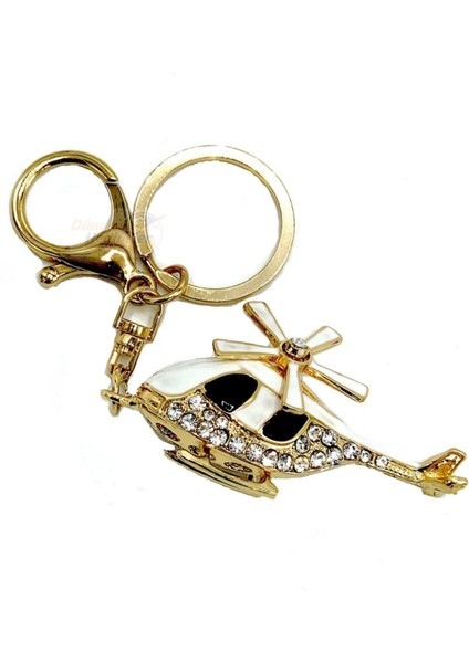 Siyah Taşlı Kırmızı Helikopter Anahtarlık