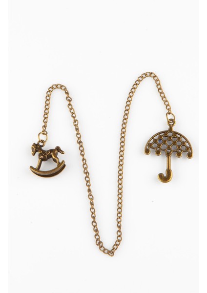 Metal Sallanan At Şemsiye Kitap Ayracı Zincir