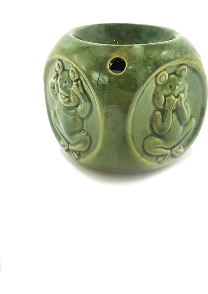 Buhurdanlık Dört Köşeli Kurbağa Görünümlü Yeşil