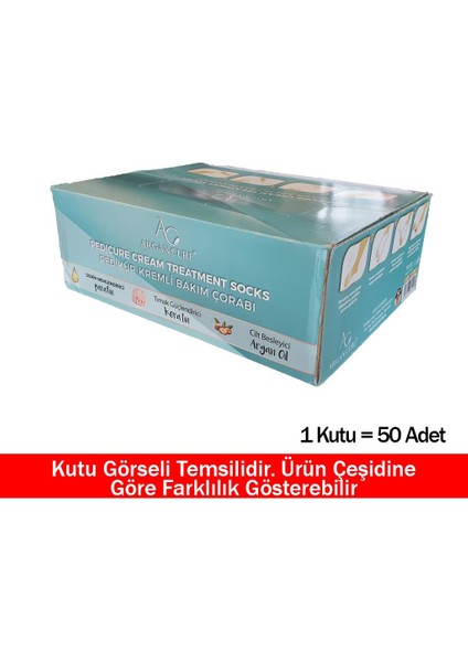 Argan Cure Pedikür Bakım Çorabı 50 Adet