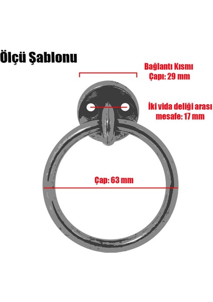 Nobel Sarkaç Dolap Çekmece Kulpu Kulbu Krom Metal Halka Kulp (4 Adet) modelleri