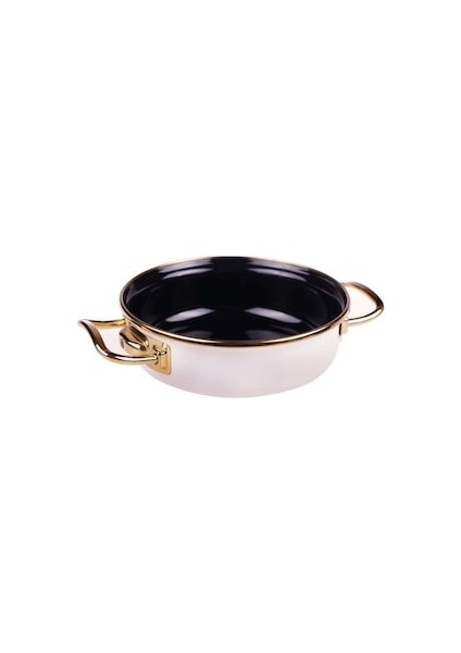 Taşev Nina - Lux Emaye Sahan Krem 16 cm