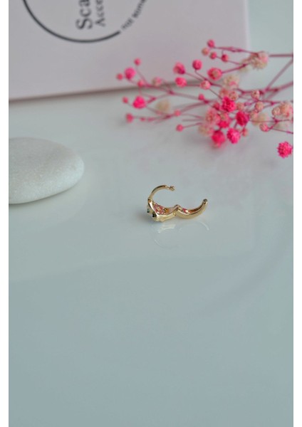 Sacce Scarves&Accessories Çiçek Model Halka Piercing Tragus Helix Kıkırdak Küpesi