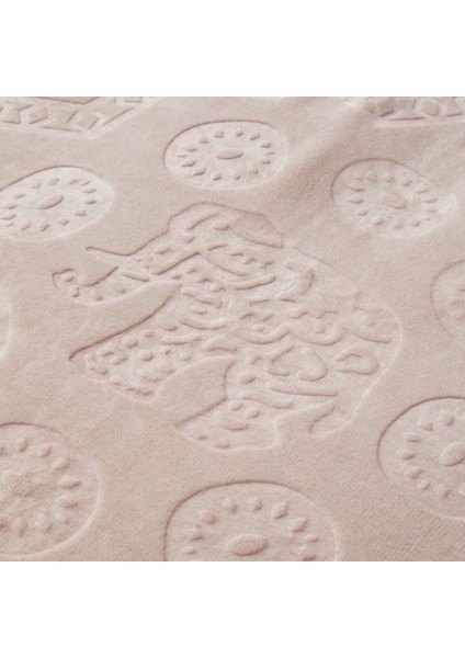 Elephant Pudra Çift Kişilik Soft Embosy Battaniye