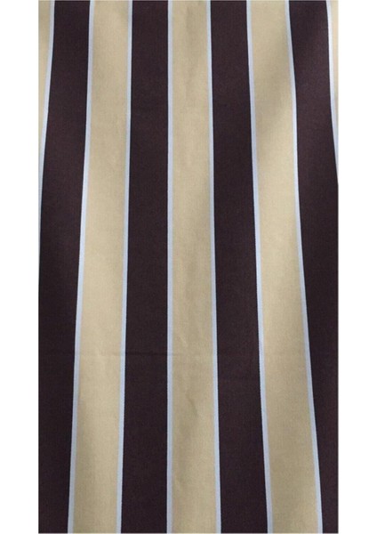 Kahve Krem Çizgili Balkon Perdesi, Balkon Çadır Brandası, Balkon Güneşlik modelleri