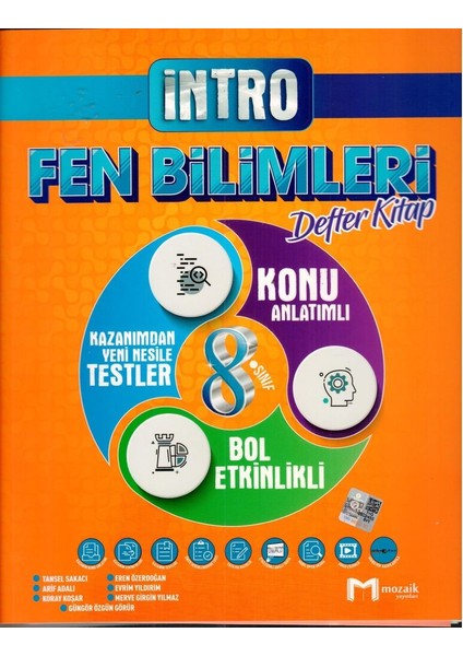 8. Sınıf Fen Bilimleri Intro Defter Kitap