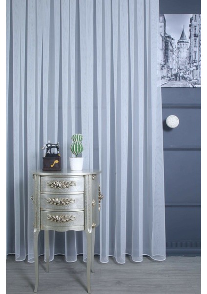 Grek Petek Zemin 1-2,5 Normal Pileli Etekleri Kurşunlu Tül Perde