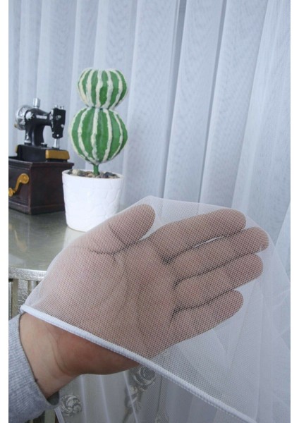 Grek Petek Zemin 1-2,5 Normal Pileli Etekleri Kurşunlu Tül Perde modelleri