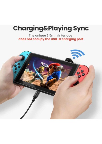 Nintendo Switch için Bluetooth 5.0 Verici Ses Adaptörü Siyah