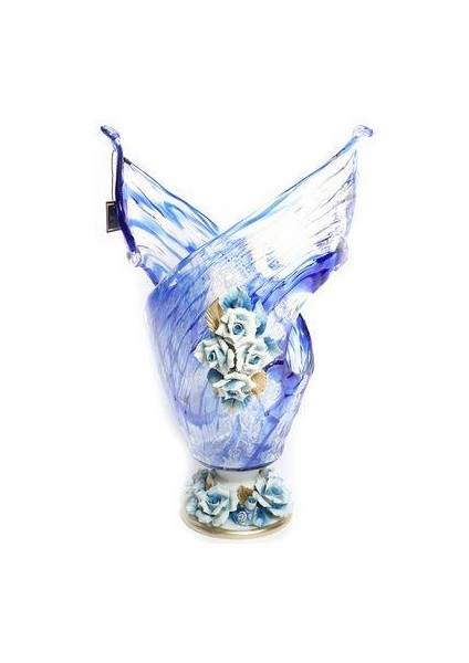 Lucky Art Mo 127 Murano Italy Mavi Vazo