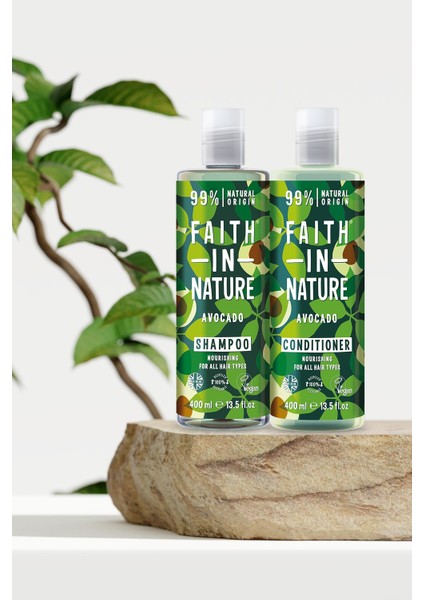 Faith In Nature %99 Doğal Besleyici Şampuan&saç Kremi Avokado