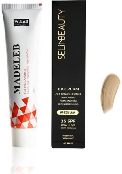 Madeleb Krem 40 ml ve Selin Beauty BB Cream Medium 40 ml Normal Ciltler İçin Nemlendirici