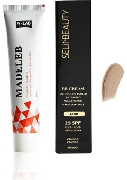 W Lab Madeleb Krem 40 ml + Selin Beauty Bb Cream Dark SPF25 40 ml