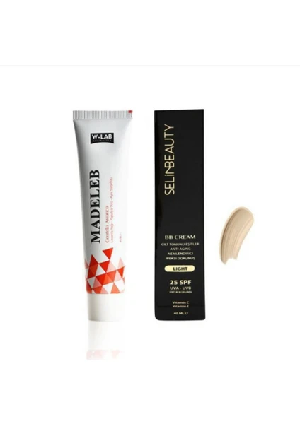 W Lab Madeleb Krem 40 ml + Selin Beauty Bb Cream SPF25 Light 40ML