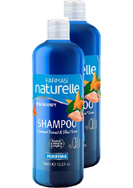 Farması Naturelle Sea Therapy Yosun & Aloe Vera Arındırıcı Şampuan 360 ml 2'li Set