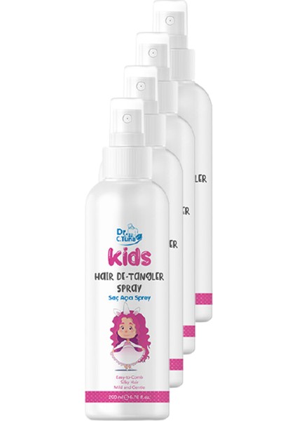 Dr.c.tuna Kids Saç Açıcı Sprey 200 ml 4'lü Set