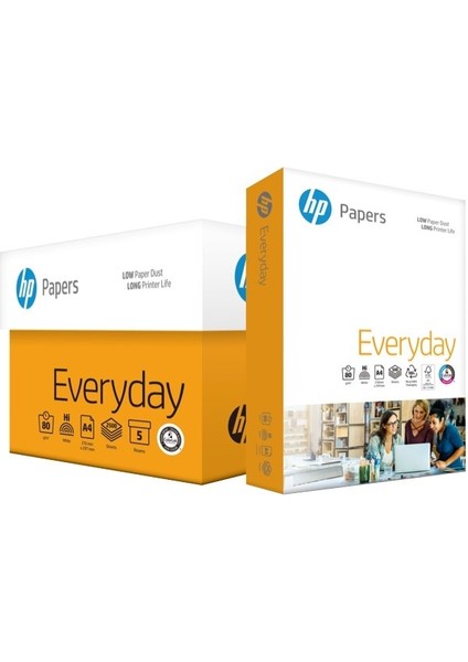 Hp Everyday A4 Fotokopi Kağıdı 80 gr 1 Koli 5 Paket 2500 Sayfa