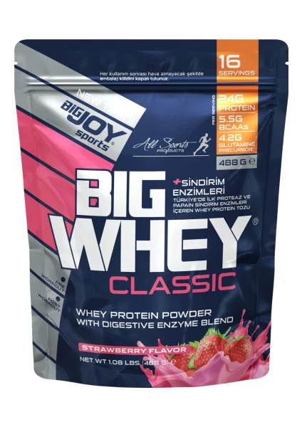 Sports Doypack Bıgwhey Whey Protein Çilek 488G 16 Servis