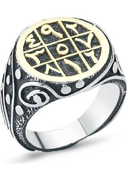 Gümüş Ebced Erkek Yüzük
