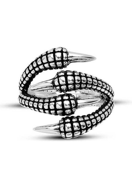 Gümüş Kartal Pençesi Erkek Yüzük