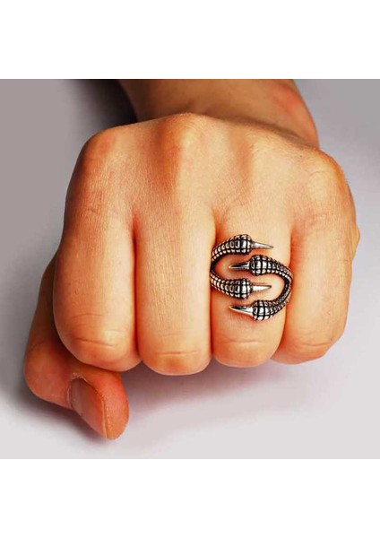 Gümüş Kartal Pençesi Erkek Yüzük modelleri