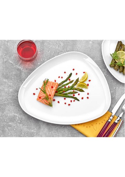 Thermoset Melamin Bermuda Üçgen Servis Tabağı 25 x 20 cm 6'lı