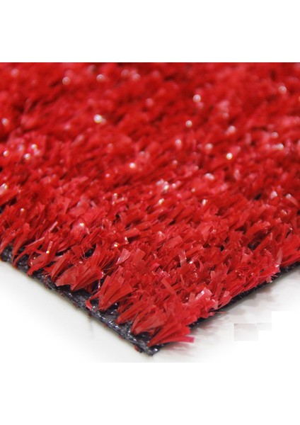 Kırmızı Suni Çim Kırmızı Halı 7 mm 4 M x 18,5 M