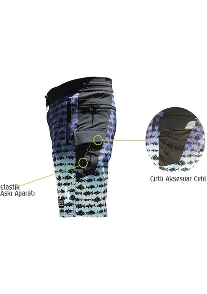 Performance Short Camo Indigo