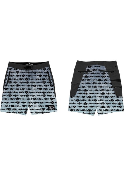 Performance Short Aqua Blue Fish