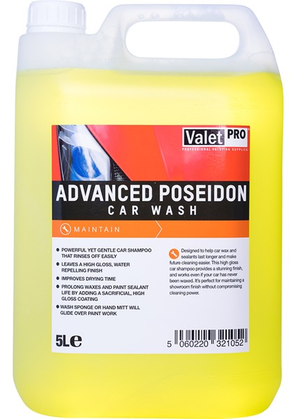 Valet Pro Advanced Poseidon Cilalı Parlatıcı Şampuan 5 Lt