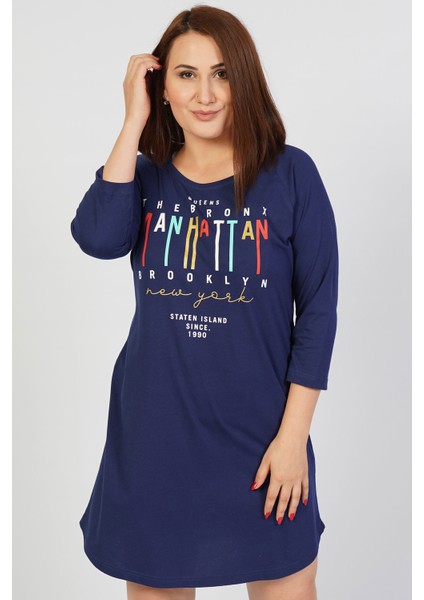 Pamuklu Büyük Beden Fakir Kol Gecelik fiyatları