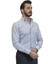 Kendinden Çizgili Slim Fit Klasik Erkek Gömlek 1