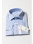 Kendinden Çizgili Slim Fit Klasik Erkek Gömlek 5