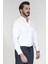 Kendinden Çizgili Klasik Slim Fit Gömlek 1