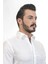 Düğmeli Yaka Slim Fit Beyaz Erkek Gömlek 4