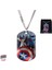 Body Vibe Marvel Captain America Künye Pendant 22 Inch Chain 1