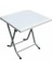 Katlanabilir Plastik Masa Metal Ayaklı 60X60 cm Beyaz 1