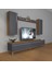 Eko 5d Mdf Std Krom Ayaklı Tv Ünitesi Tv Sehpası Ceviz Antrasit 1