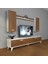 Eko 5d Slm Std Retro Tv Ünitesi Tv Sehpası Beyaz Ceviz 1