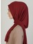 Pratik Krep Şal - Koyu Bordo - Ecardin 4