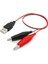 Usb Krokodil Çevirici Kablo - 5V Kaynak Test Kablosu 60Cm Max 2A 1