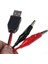 Usb Krokodil Çevirici Kablo - 5V Kaynak Test Kablosu 60Cm Max 2A 2