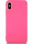 Apple iPhone Xs Kapak Içi Kadife Lansman Silikon Kılıf - Neon Pembe 1