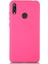 Huawei Y7 2019 Kapak Içi Kadife Lansman Silikon Kılıf - Neon Pembe 1