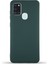 Samsung Galaxy A21S Kapak Içi Kadife Lansman Silikon Kılıf - Yeşil 1