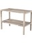 Interbuild Masif Akasya Ağaç,holger 2 Katlı Çok Amaçlı RAF,699X375X500 Mm, Organik Beyaz 1